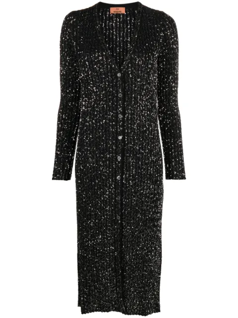 Missoni metallic-threading long-line cardigan 