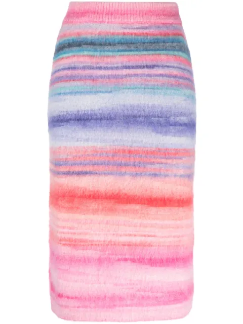 Missoni slub brushed knitted skirt