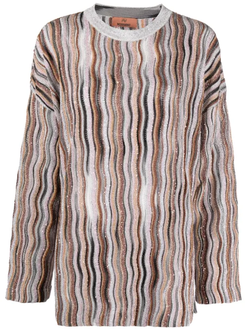 Pull à effet d'épaules descendues - Missoni - Modalova