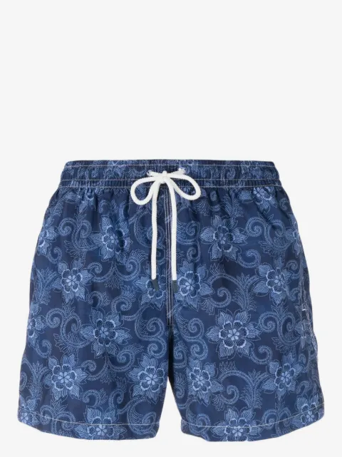 Fedeli floral-print swim shorts