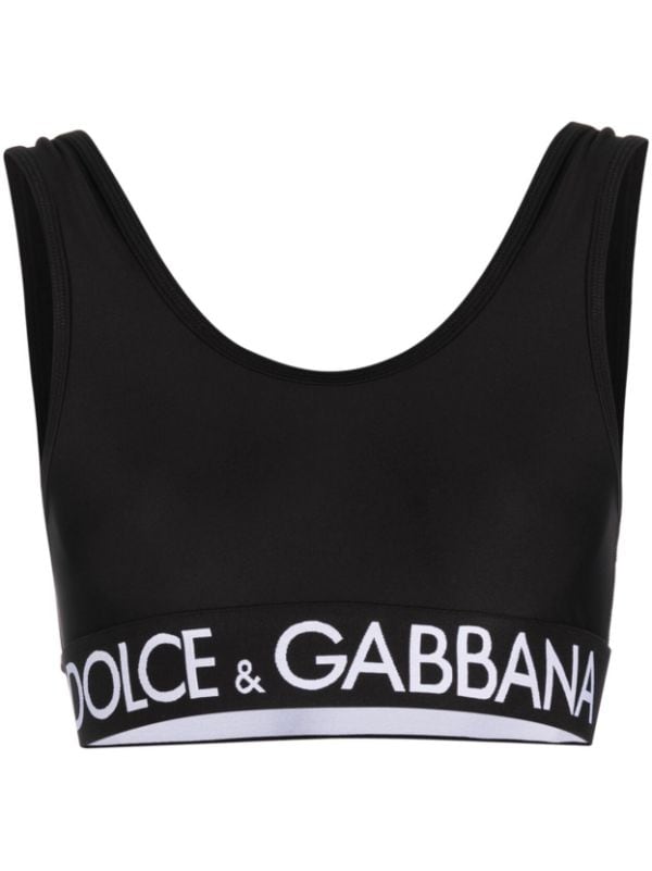 Dolce & Gabbana logo-underband Sports Bra - Farfetch