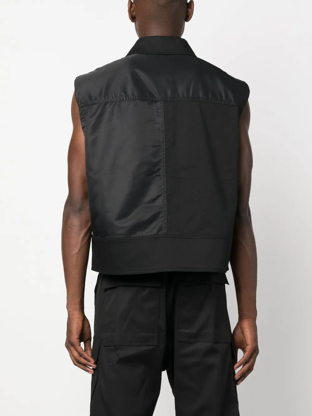 Shop Feng Chen Wang Cut-out Pocket Panelled Gilet In Black