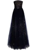 Oscar de la Renta Sequin & Bead Firefly gown - Blue