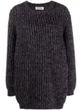 Miu Miu crew-neck virgin-wool knitted jumper - Blue
