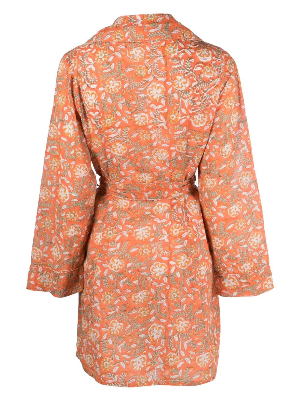 Rixo Reina floral-print cotton robe - Oranje