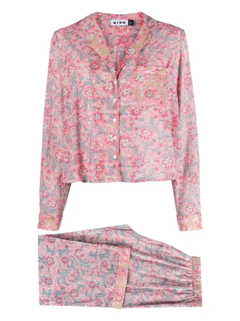 Rixo pyjama en coton Austin à fleurs
