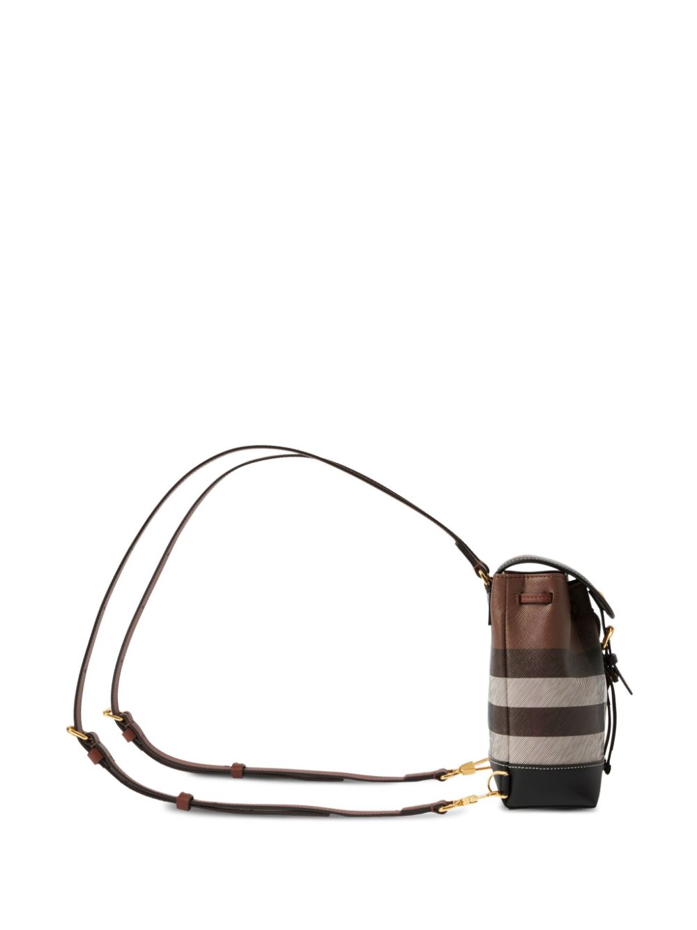 Shop Burberry Checked Mini Backpack In Neutrals
