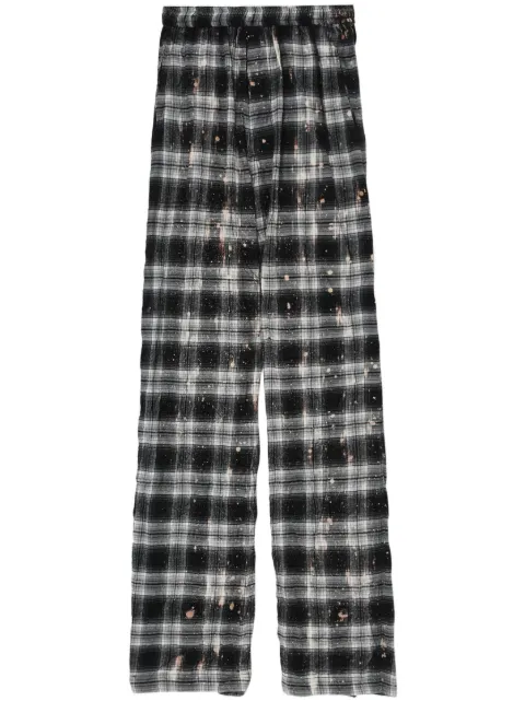 We11done pantalones con cuadros estampados