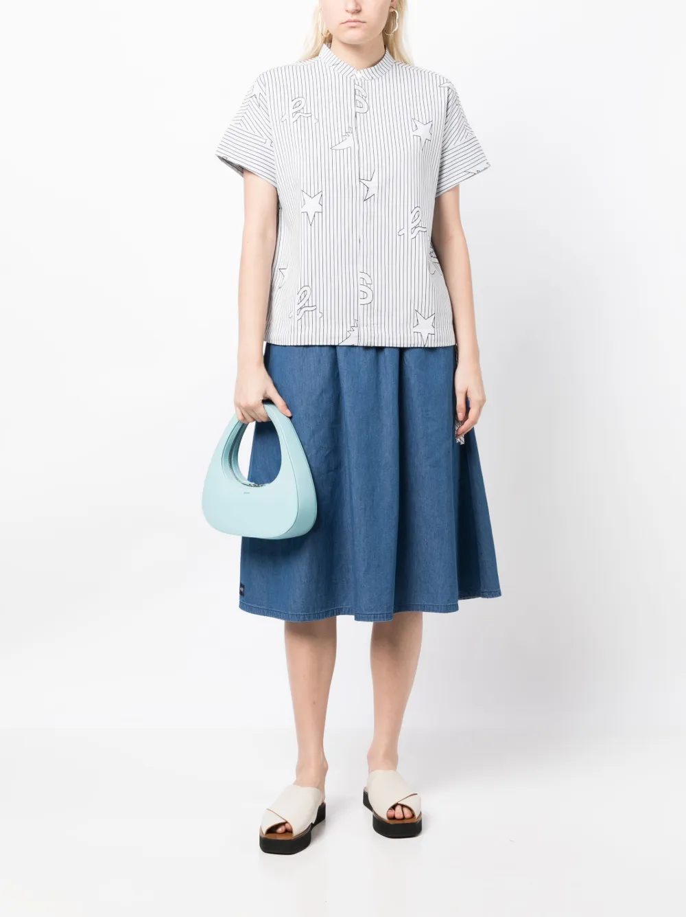 SPORT b. by agnès b. Gestreepte blouse - Wit