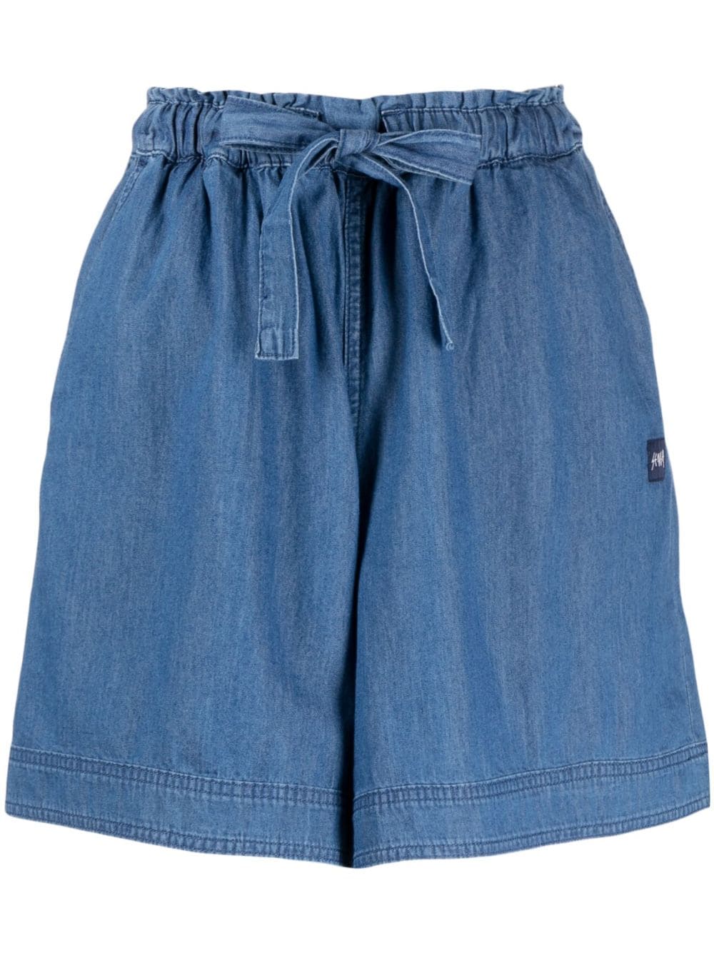 SPORT b. by agnès b. belted denim culottes trousers - Blue