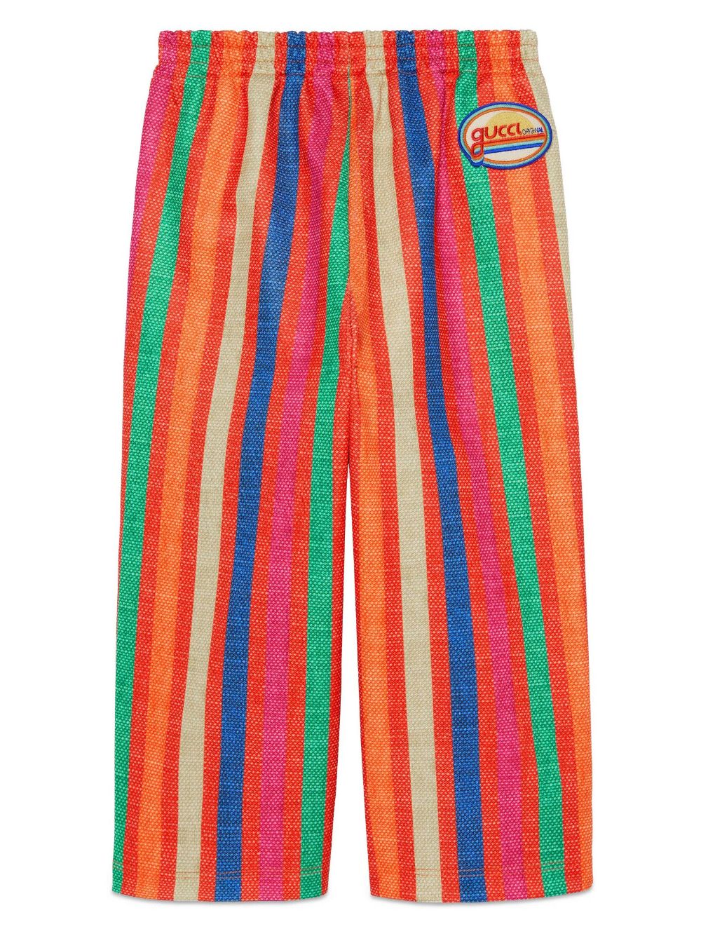 Gucci Kids logo-patch striped jersey trousers - Veelkleurig