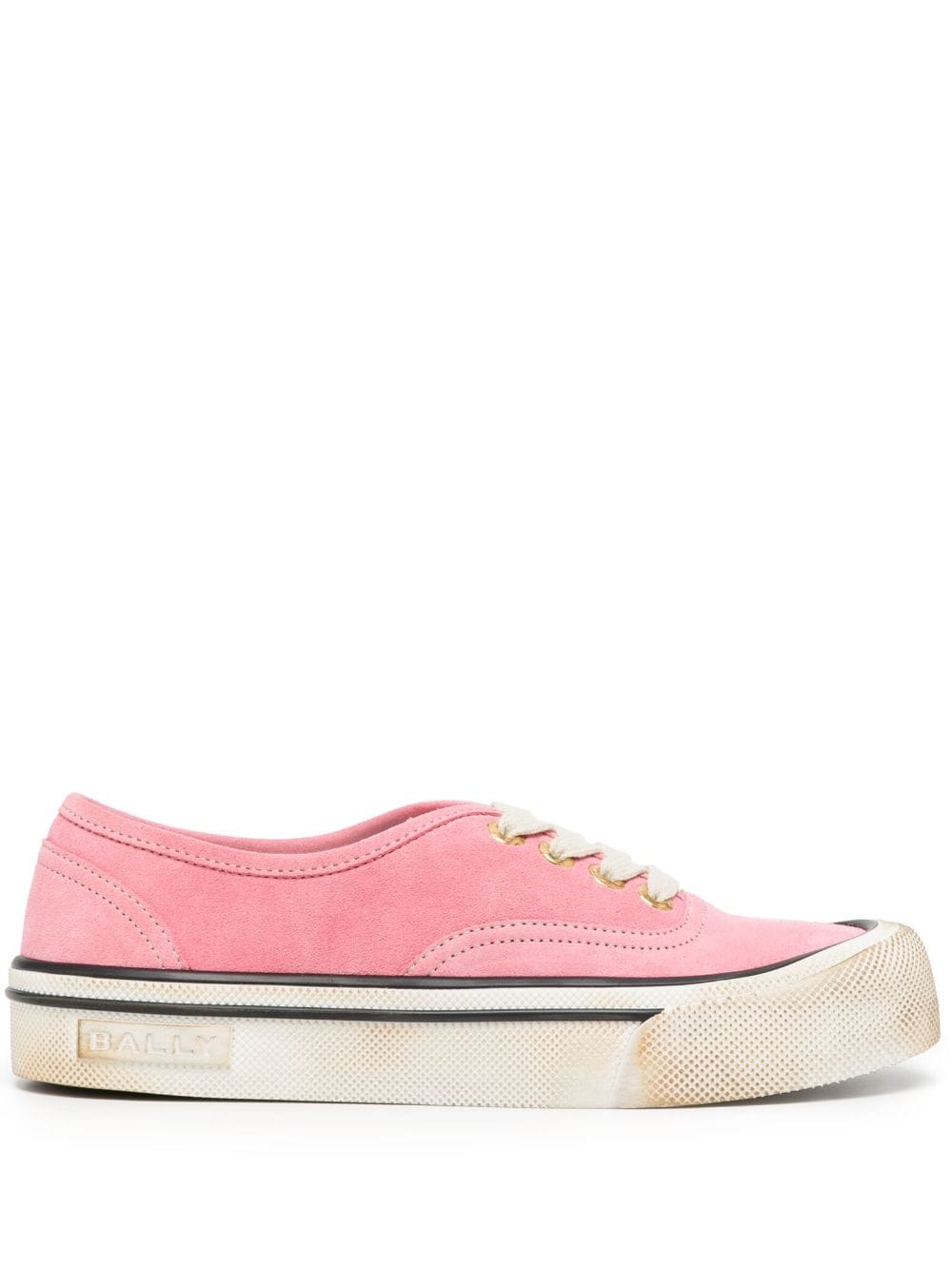 Bally Santa Ana Trainer In Suede In Pink