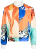 Bally graphic-print bomber jacket - Orange