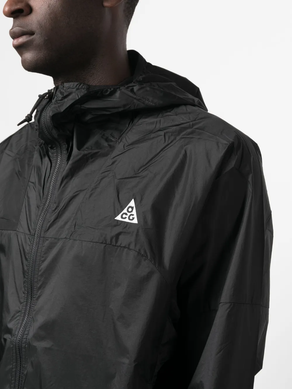 Nike Windjack met geborduurd logo Zwart