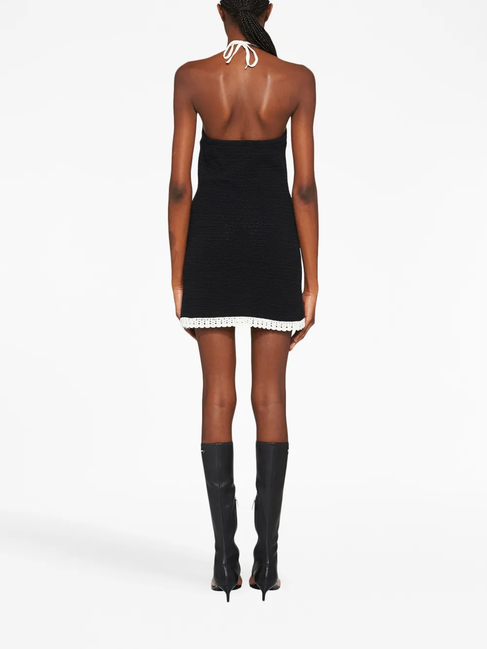 Killstar Anshee Lace-Up Dress Black Cosette Front Goth