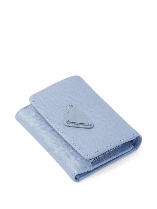 ★【PRADA】 Triangle Logo Zipper Card Wallet★ Prada triangle-logo Leather Wallet | Black | FARFETCH