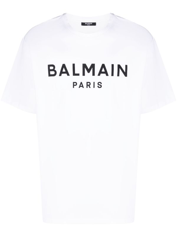 Fantasi 鍔 Minimer Balmain logo-print Cotton T-shirt - Farfetch