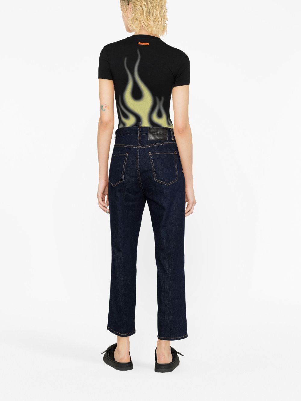 DSQUARED2 logo-patch straight-leg jeans Women