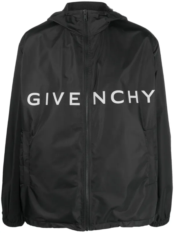 Givenchy logo-print Hooded Lightweight Jacket | Black | FARFETCH