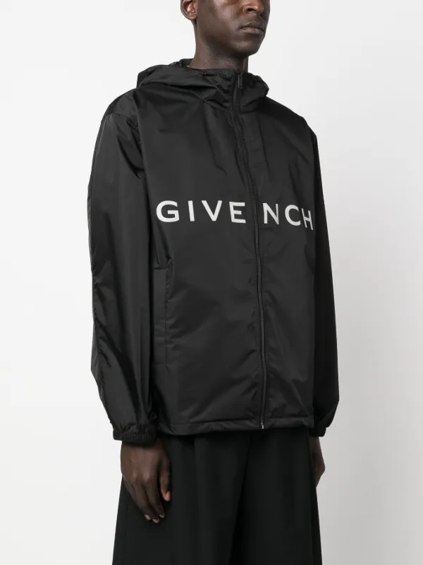 Givenchy logo print Hooded Lightweight Jacket Black FARFETCH ZA