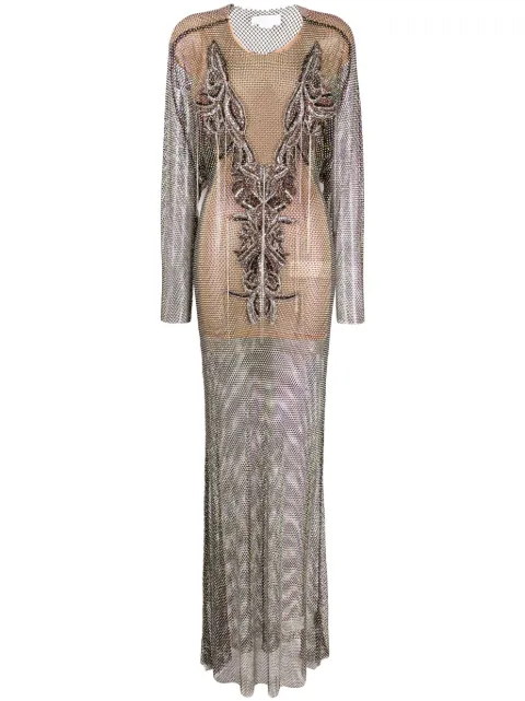 Genny vestido largo con detalles de strass