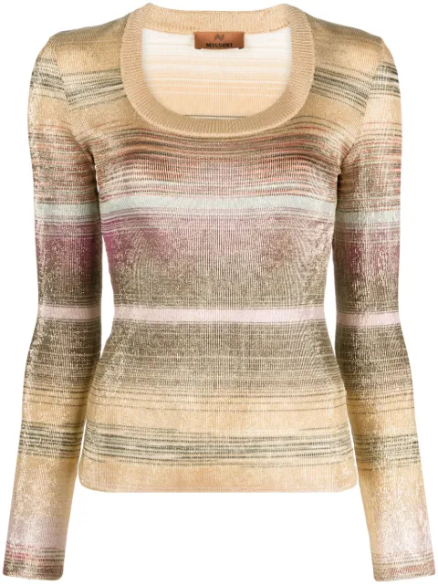 Missoni lamé-effect striped jumper
