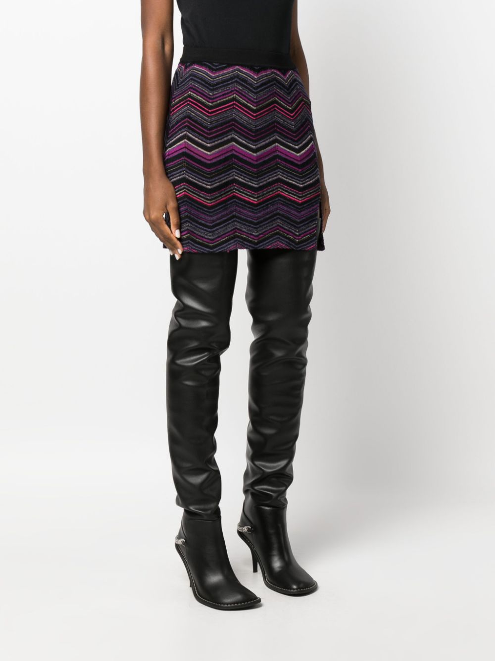 Missoni Mini-rok met zigzag patroon Zwart