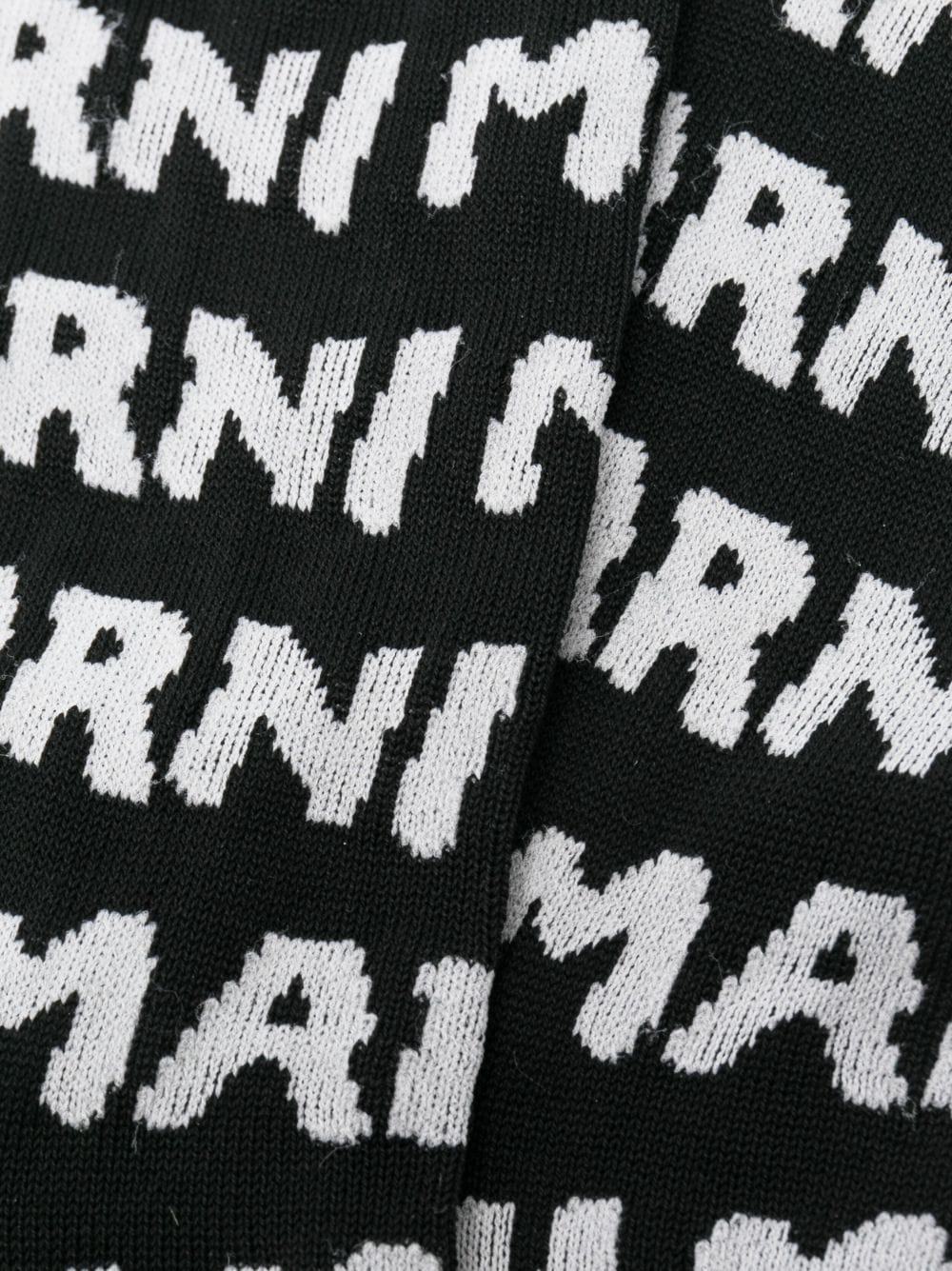 Shop Marni Mega  Intarsia-knit Socks In Black