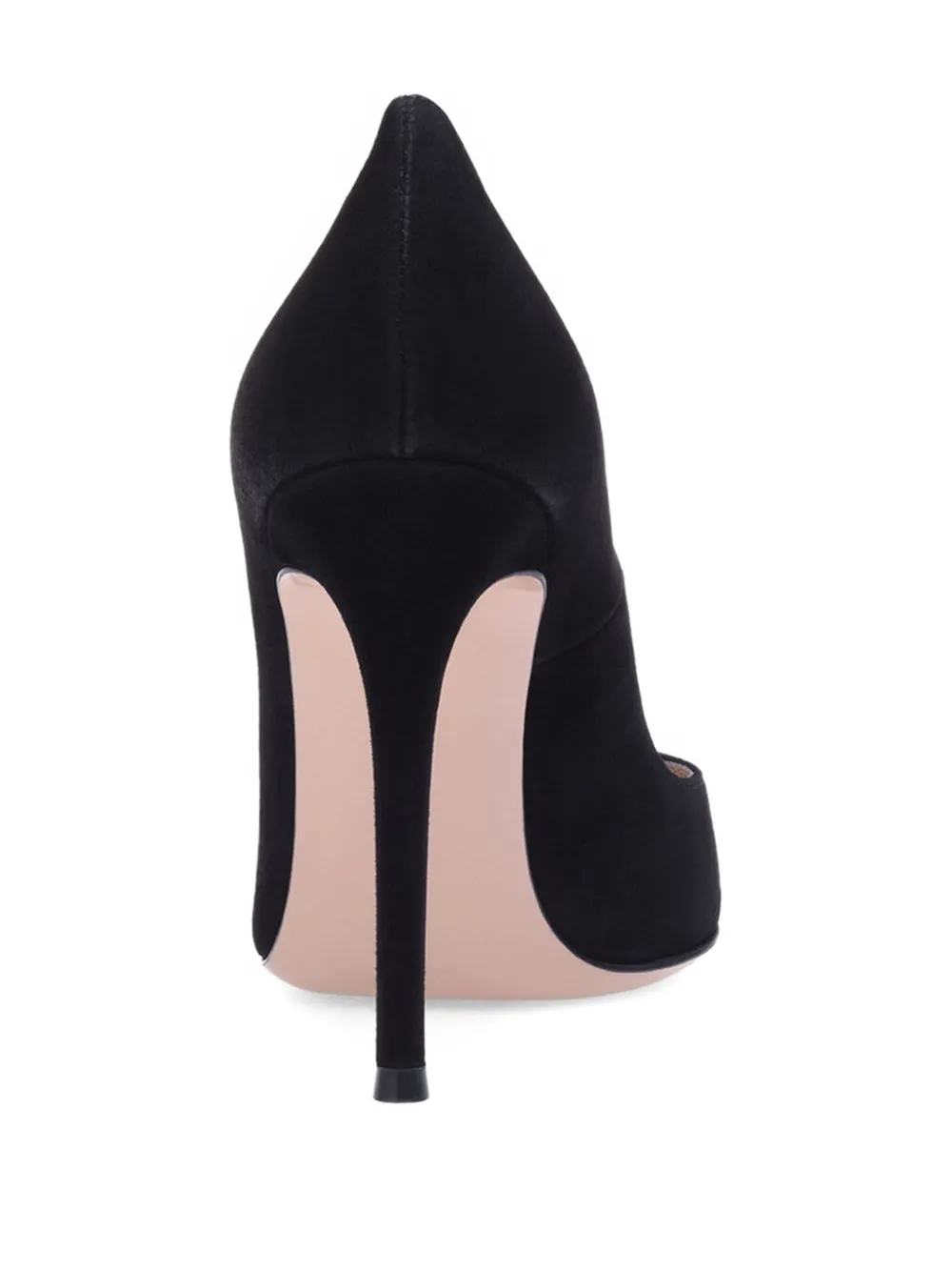 Gianvito Rossi 105 mm pumps met stilettohak en puntige neus Zwart