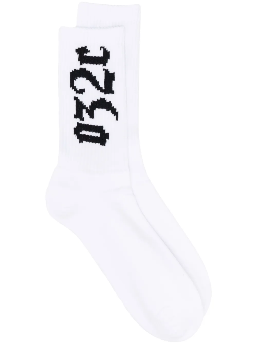 032c Sokken met geborduurd logo Wit
