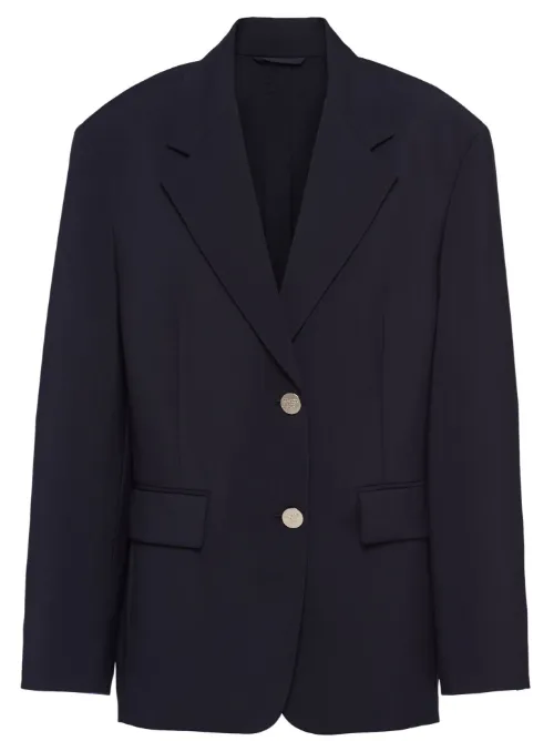Blazer en laine à simple boutonnage - Prada - Modalova