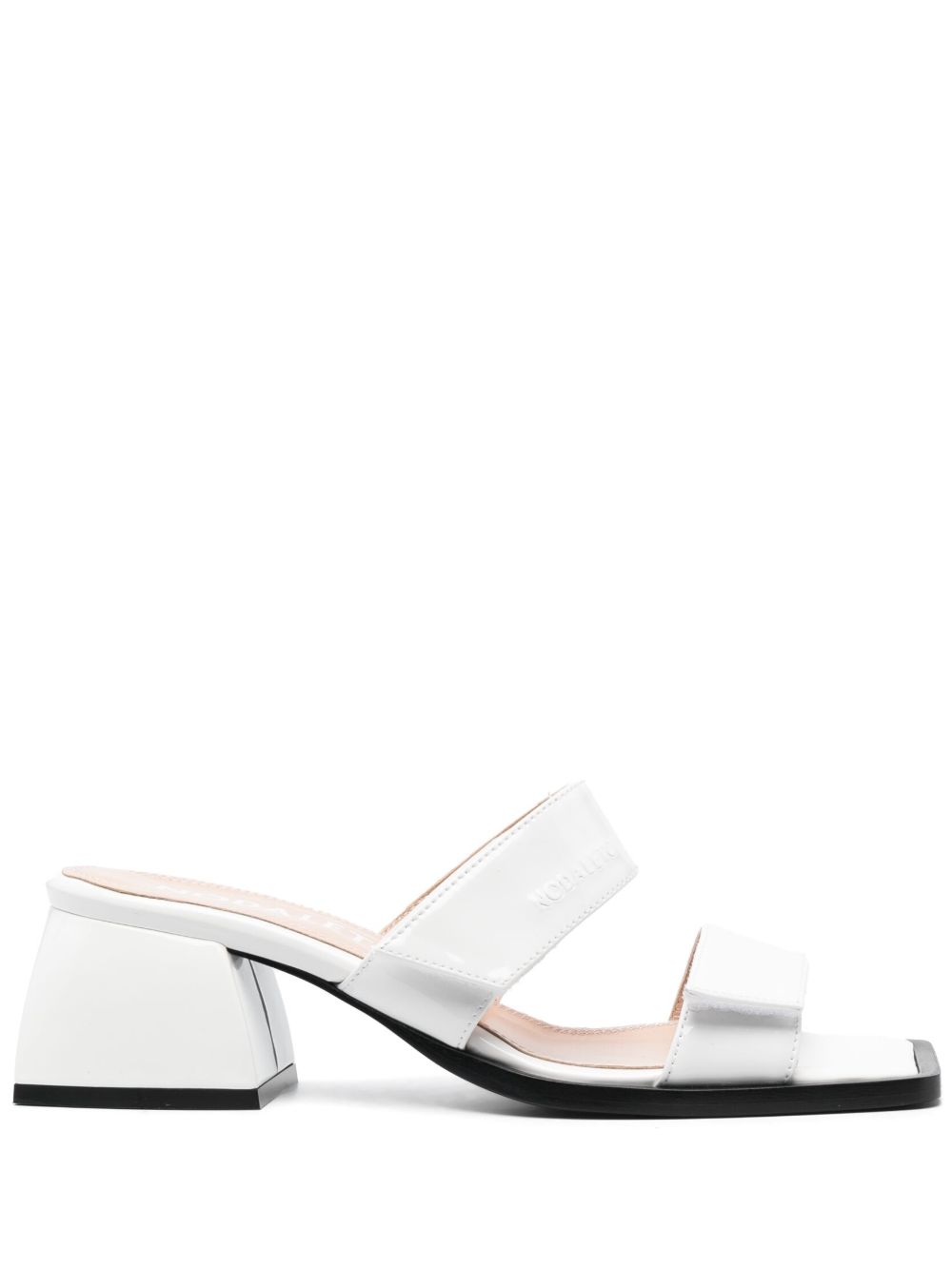 Nodaleto 60mm patent leather mules - White