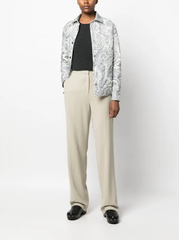 【関税&送料込】Etro White Jacquard Jacket With Crossover De ETRO paisley-print Quilted Jacket | White | FARFETCH