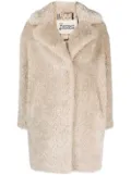 Herno faux-fur single-breasted coat - Neutrals