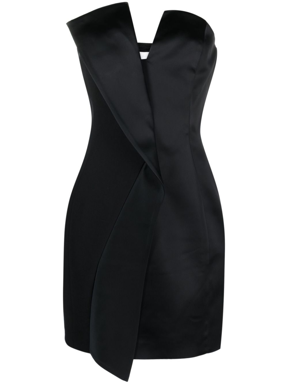 Genny Strapless Panelled Minidress In Black