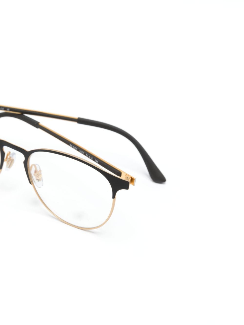 Shop Ray Ban Clear-lens Wayfarer Glasses In Black