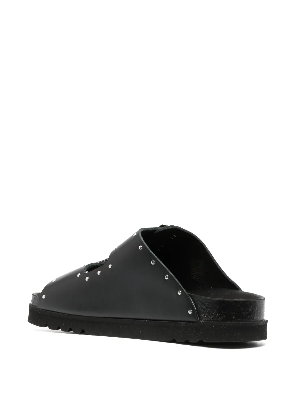 Scholl Beatriz stud-embellished leather slides Black