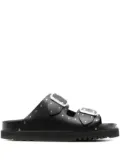 Scholl Beatriz stud-embellished leather slides - Black