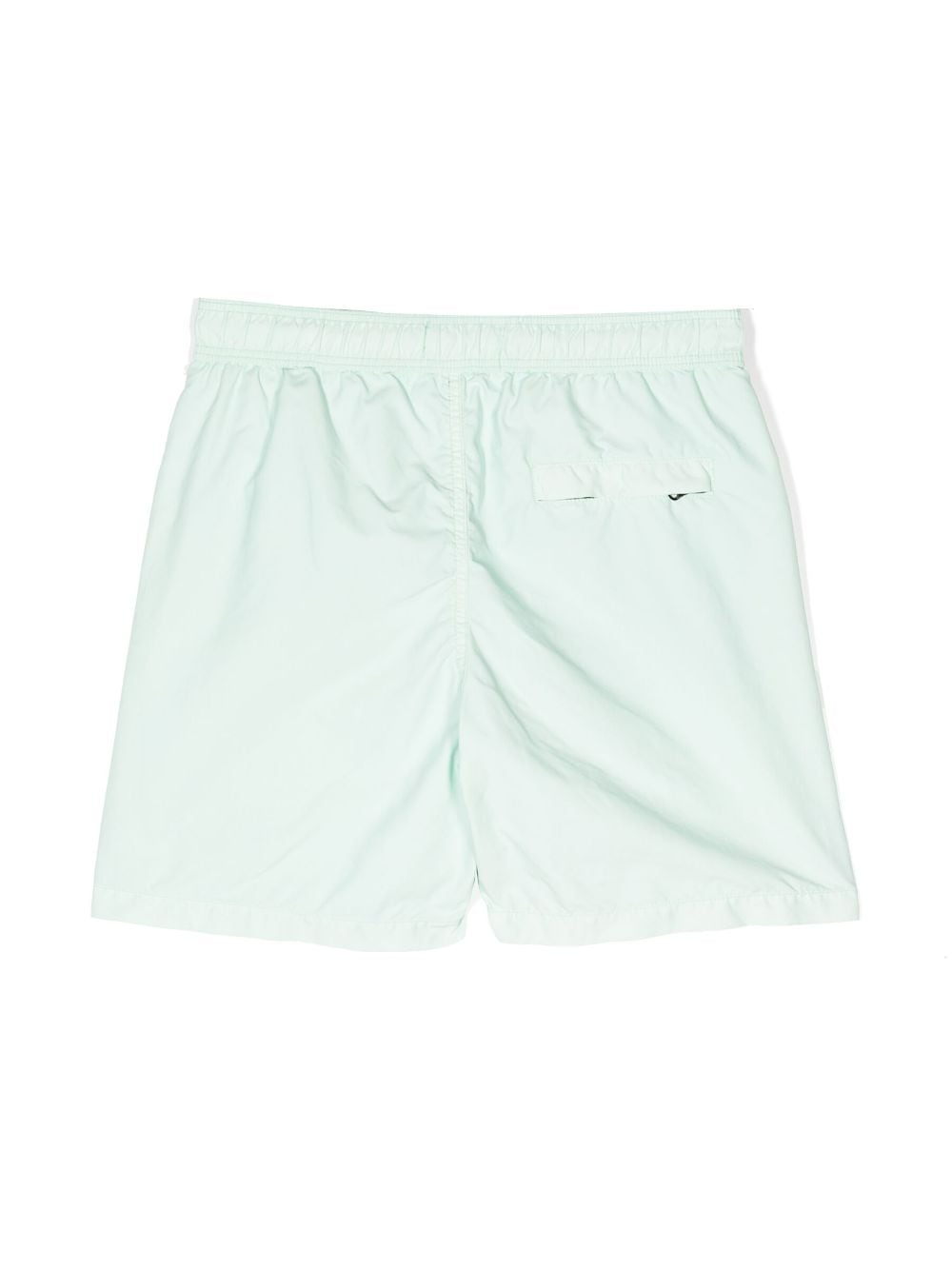 Stone Island Junior Compass-patch elastic-waist bermuda shorts - Groen