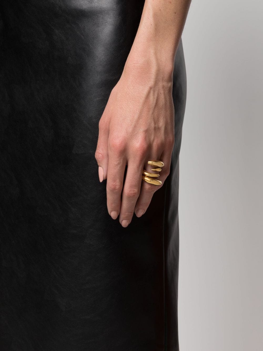 Shop Mugler Open Spiral Ring In Gold