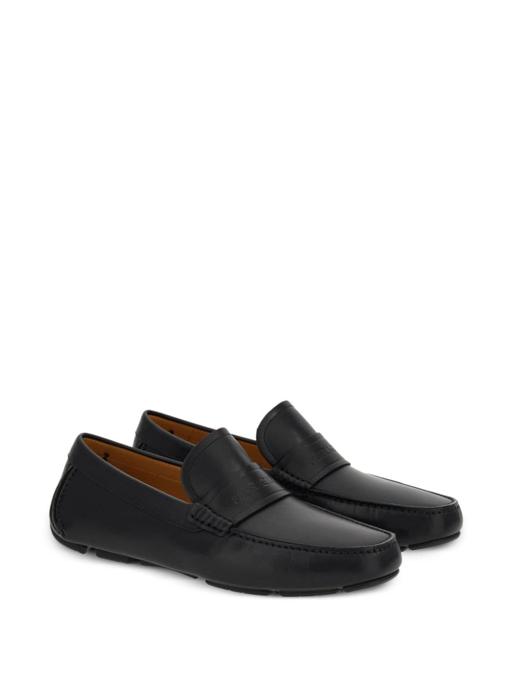 Ferragamo slip-on leather loafers - Zwart