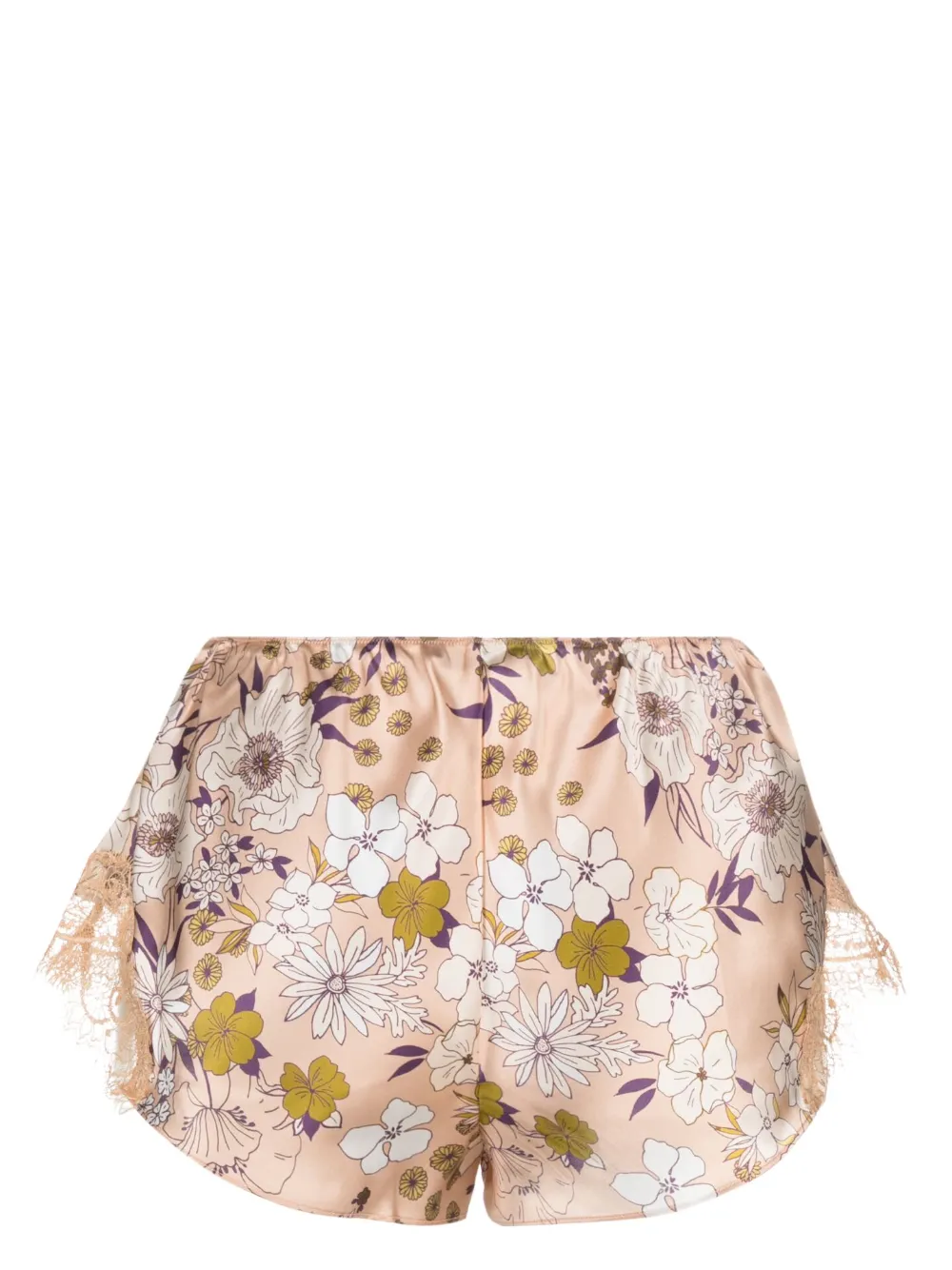 Sainted Sisters Scarlett floral-print silk knickers - Beige