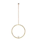 Anissa Kermiche yellow gold pearl drop circle earring