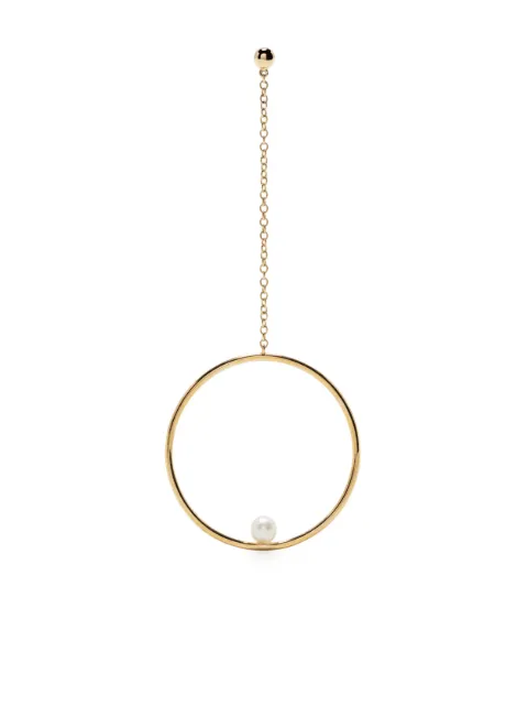 Anissa Kermiche yellow gold pearl drop circle earring