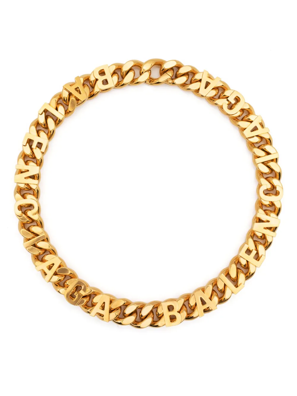 Balenciaga collier ras-du-cou à logo - Or Top Merken Winkel