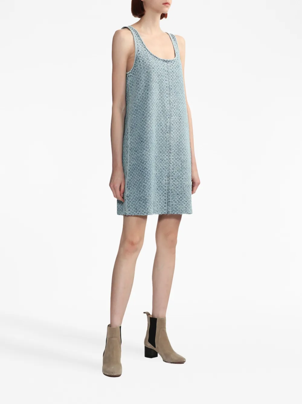 rag & bone textured-finish sleeveless dress - Blauw