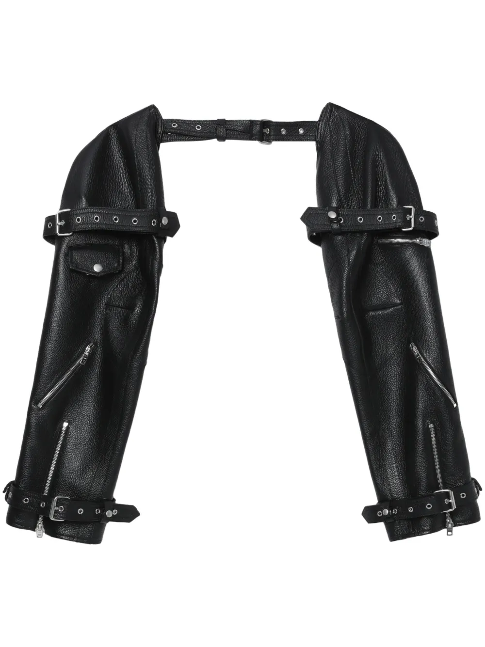 We11done mules en cuir à boucle | noir | Image 1