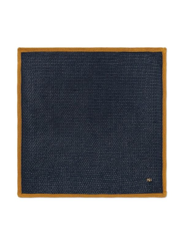 Gucci knitted silk pocket square, Blue