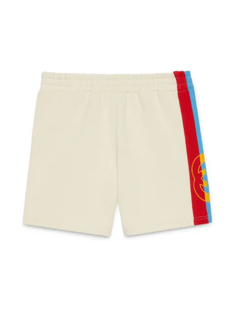 Gucci Kids Gestreifte Joggingshorts mit Logo
