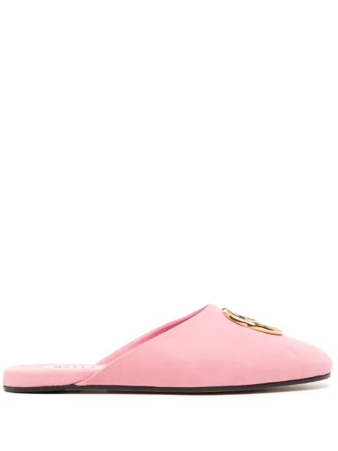 Bally Gylon logo-plaque suede slippers